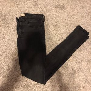 plain black skinny jeans